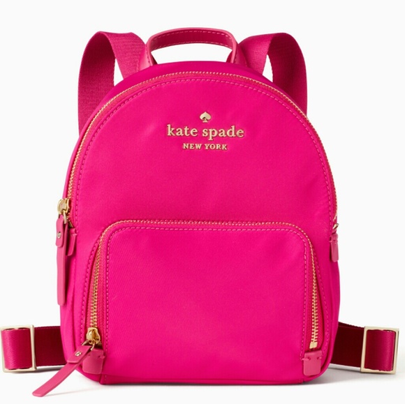 neon pink mini backpack